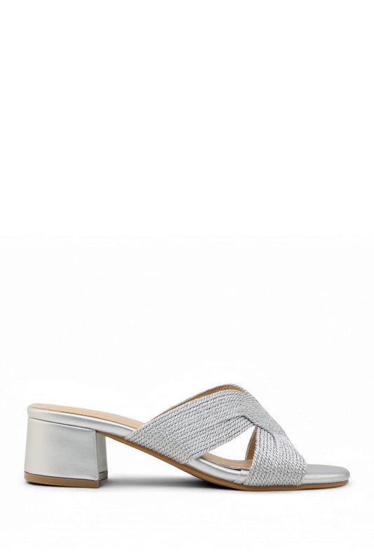 Sandales Mules Claire Argenté