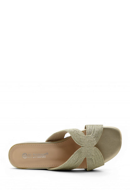 Sandales Mules Claire Dorée